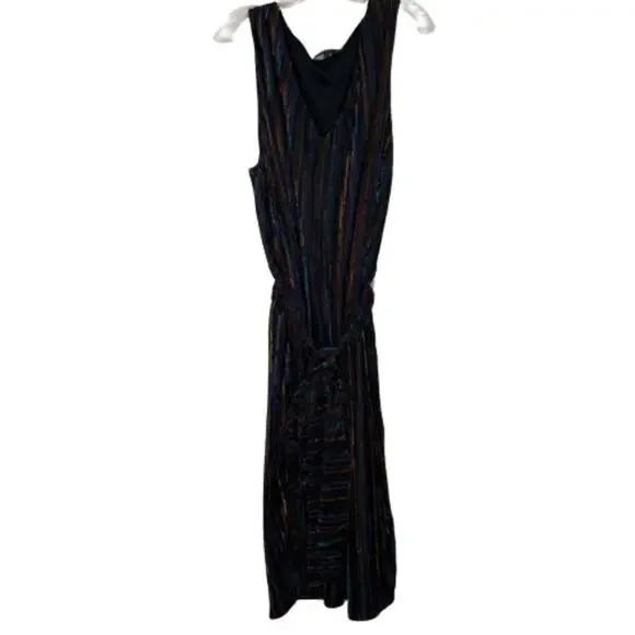 empire waist maxi dress black Classic V-Neck Chiffon Ruffles Sleeve Empire Waist Backless Bridesmaid Dress main image 1